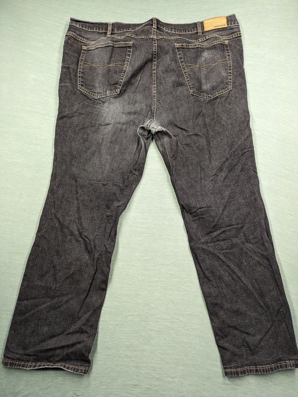 Paddock's straight jeans dark wash grey cotton-stretch denim with classic straight leg design.