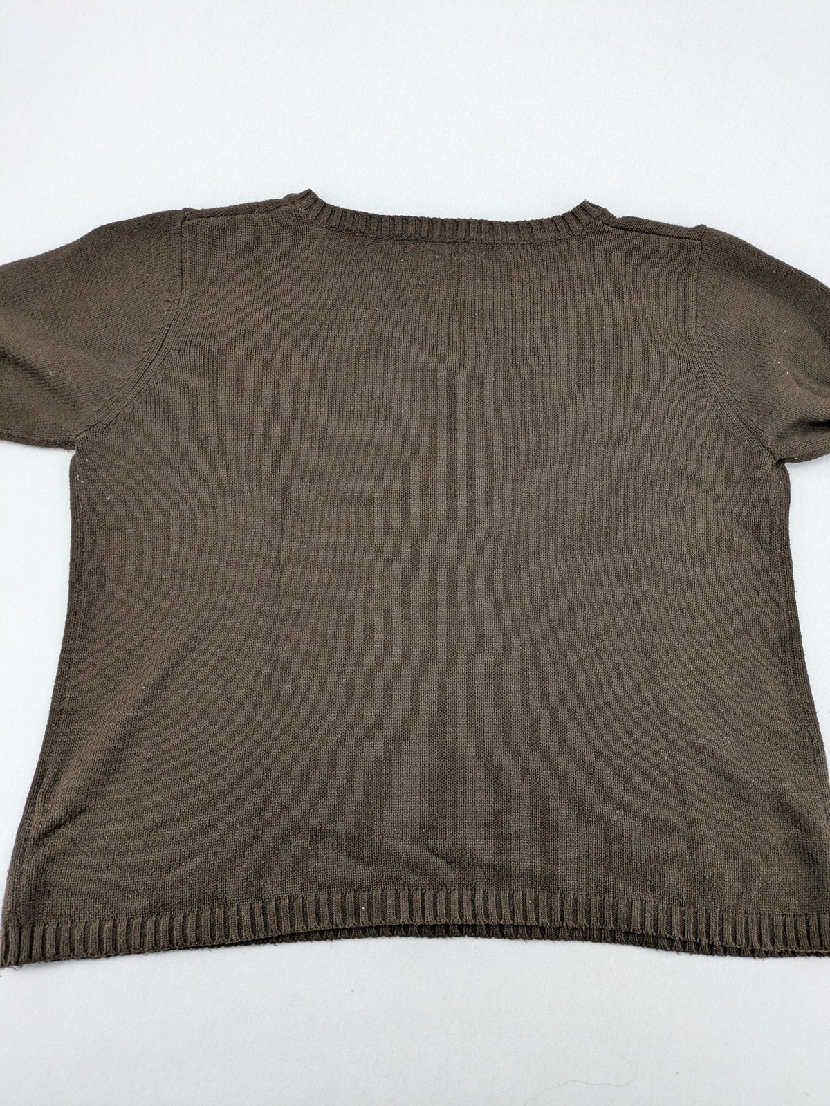 john baner brown turtle neck jumper soft knit with embroidered logo on chest