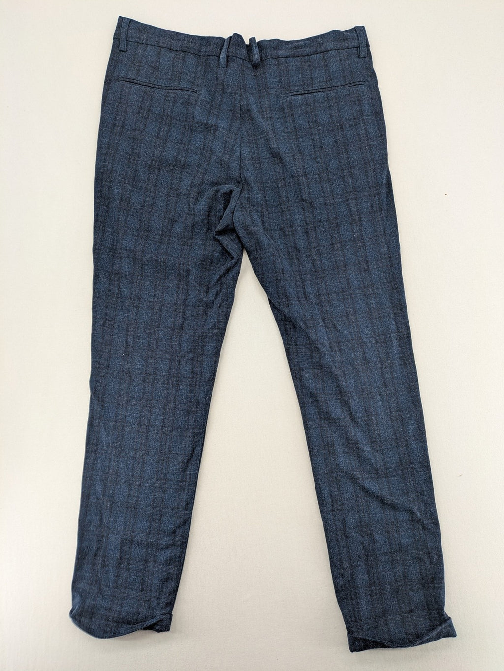 Lindbergh pink pants slim fit with blue-black check pattern and Superflex technology.