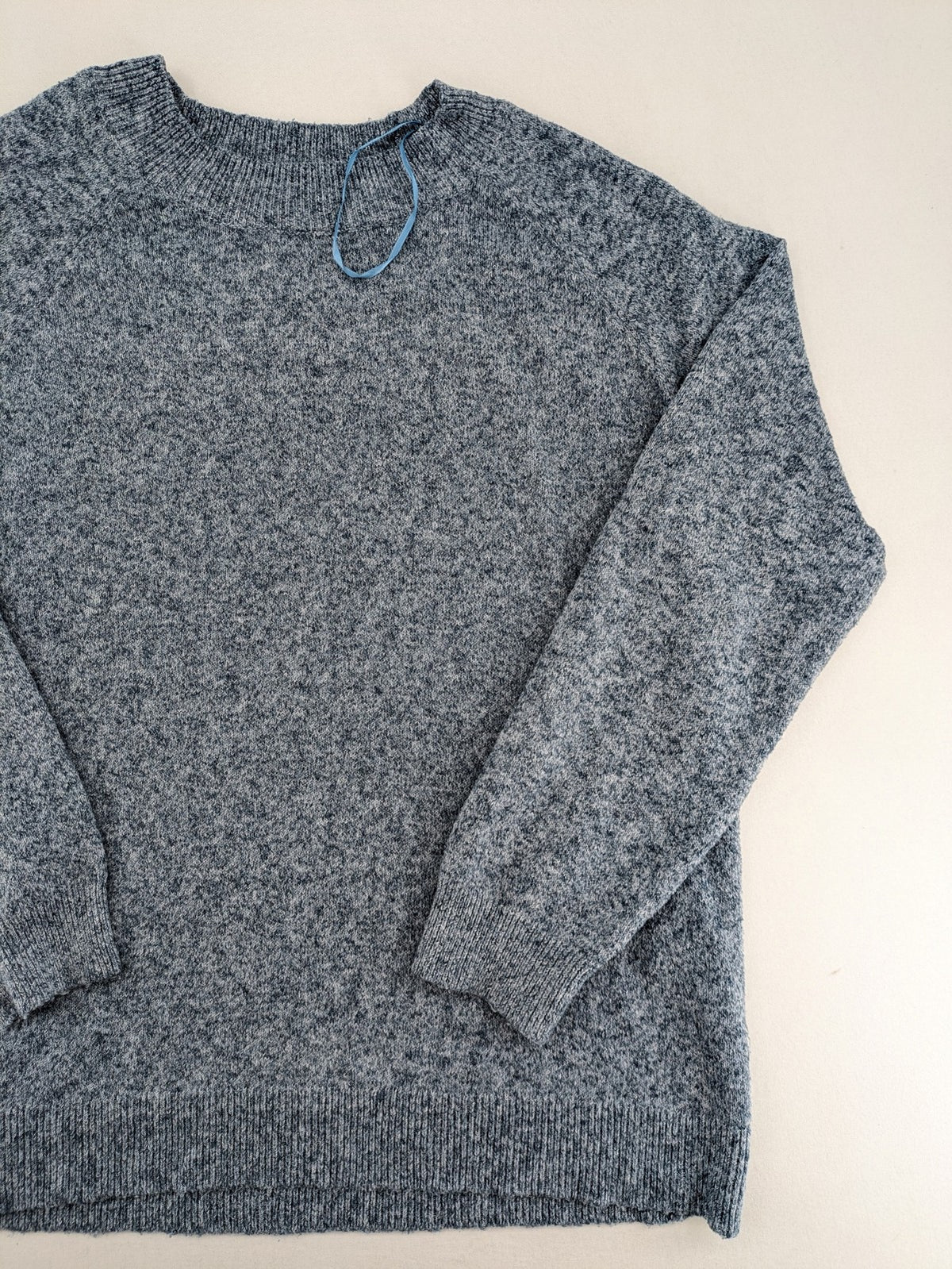 ONLY turtle neck jumper blue grey mélange, soft knit, ribbed details, classic design.