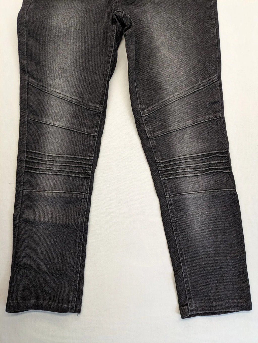 Pepperts grey jeggings with biker knee details and elastic waistband, size 170.