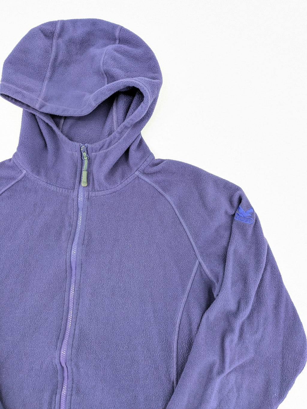 SALEWA purple fleece jacket full zip with hood, soft Polarlite material, classic design.