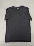 Carlo Colucci grey t-shirt with embroidered logo on chest and brand label details.