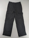 H&M Divided black cargo pants high waist cotton with multiple pockets and straight leg.