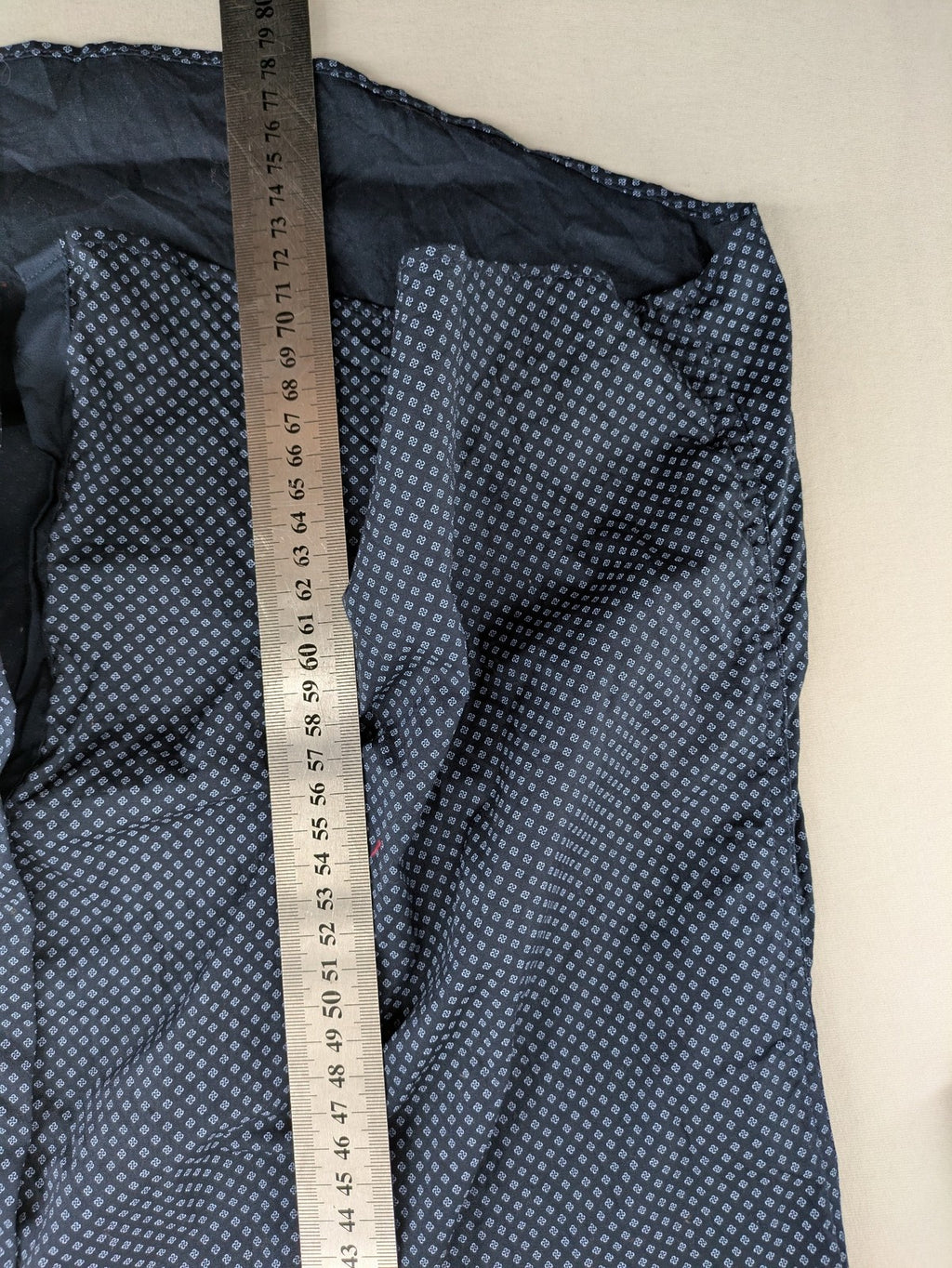 Nazareno Gabrielli blue button-up shirt with subtle pattern and classic collar, made in Italy.