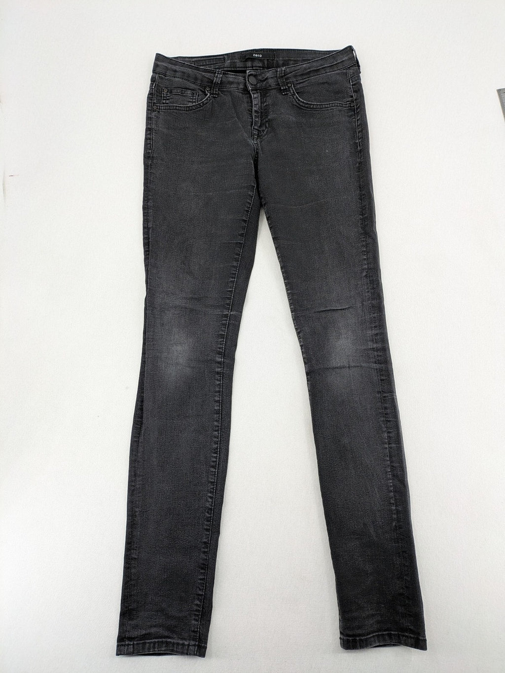 zero straight jeans black grey washed look classic 5-pocket design stretchy material