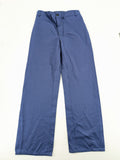 Uvex blue work pants 100% cotton with elastic waistband and straight leg design.