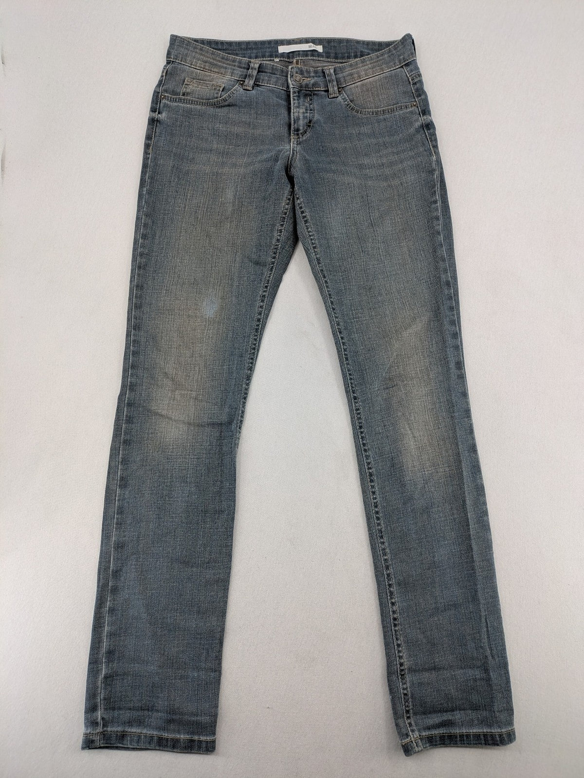 MAC straight jeans blue stretch denim 5-pocket design with zipper closure