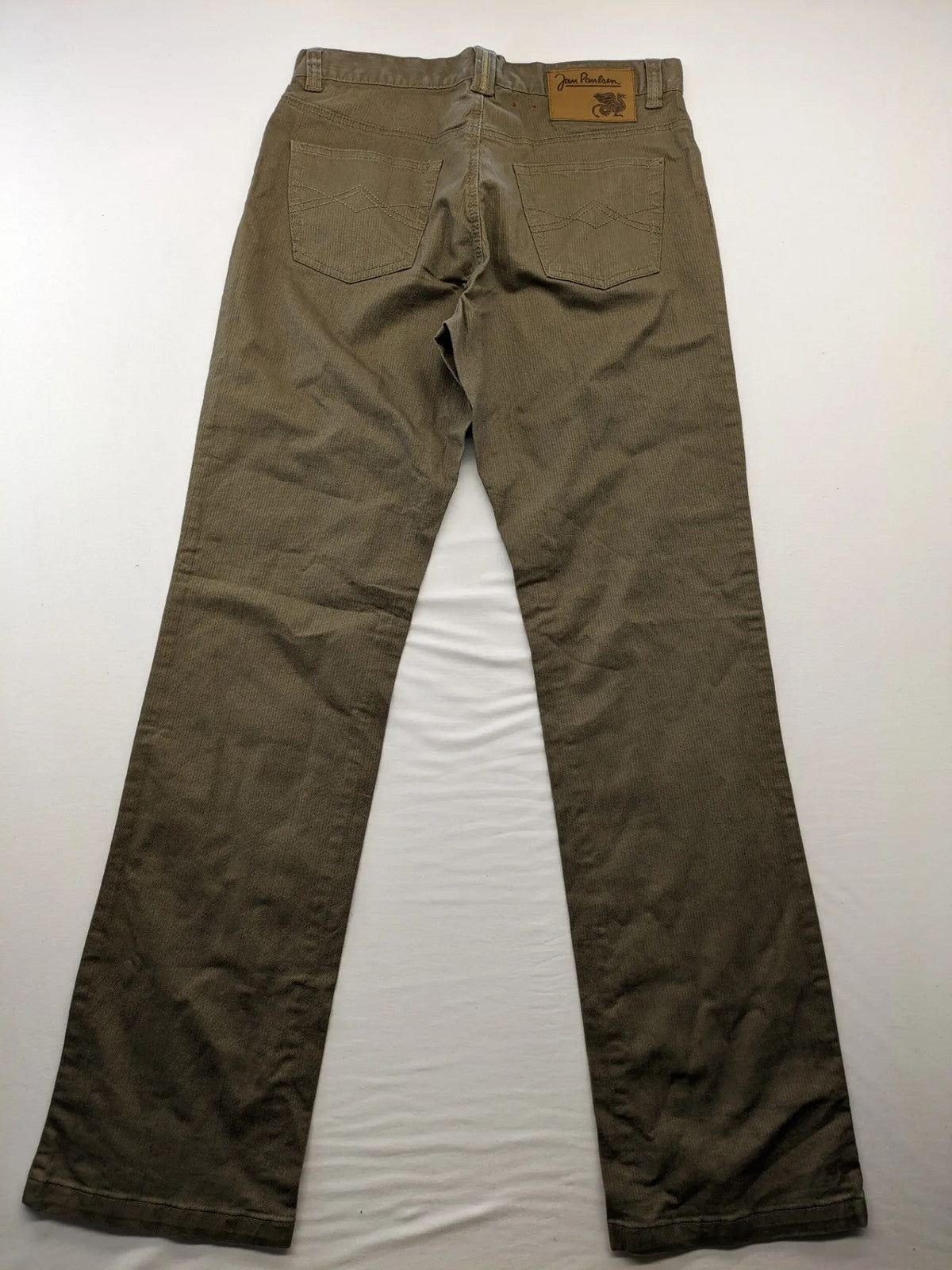 Jan Paulsen khaki straight jeans classic 5-pocket style cotton stretch material