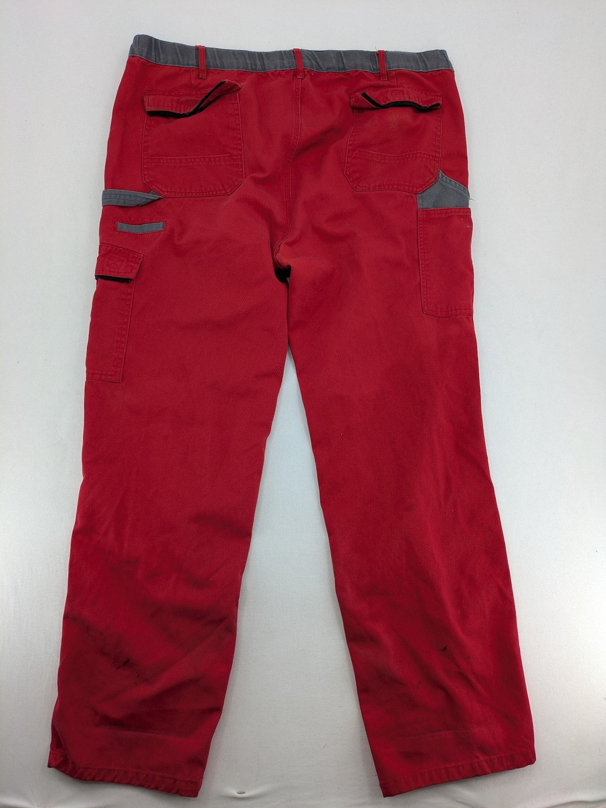 Planam hunting tactical pants red grey elastic waistband multiple utility pockets
