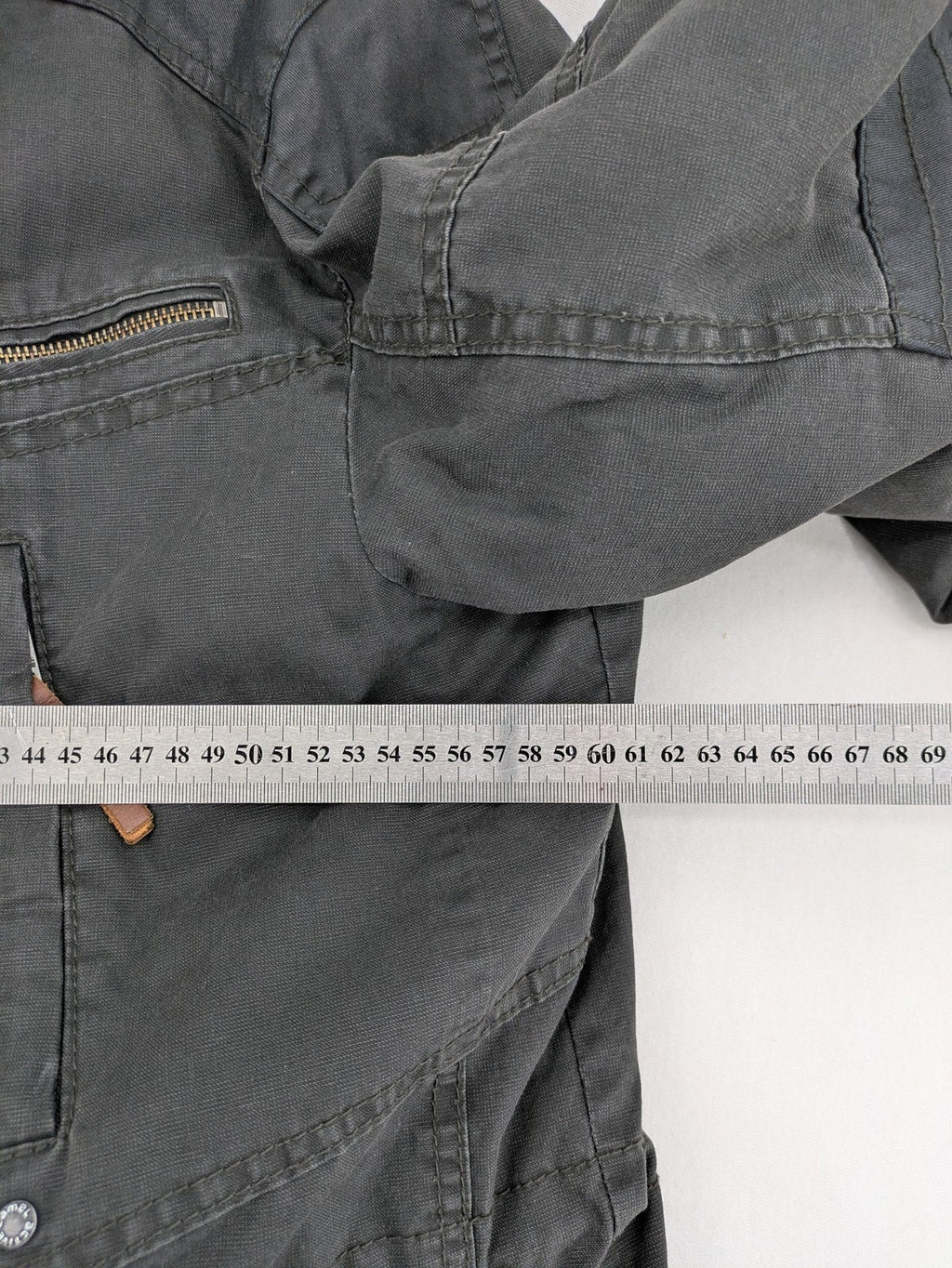 camel active grey field jacket cotton quilted with multiple pockets and stand-up collar
