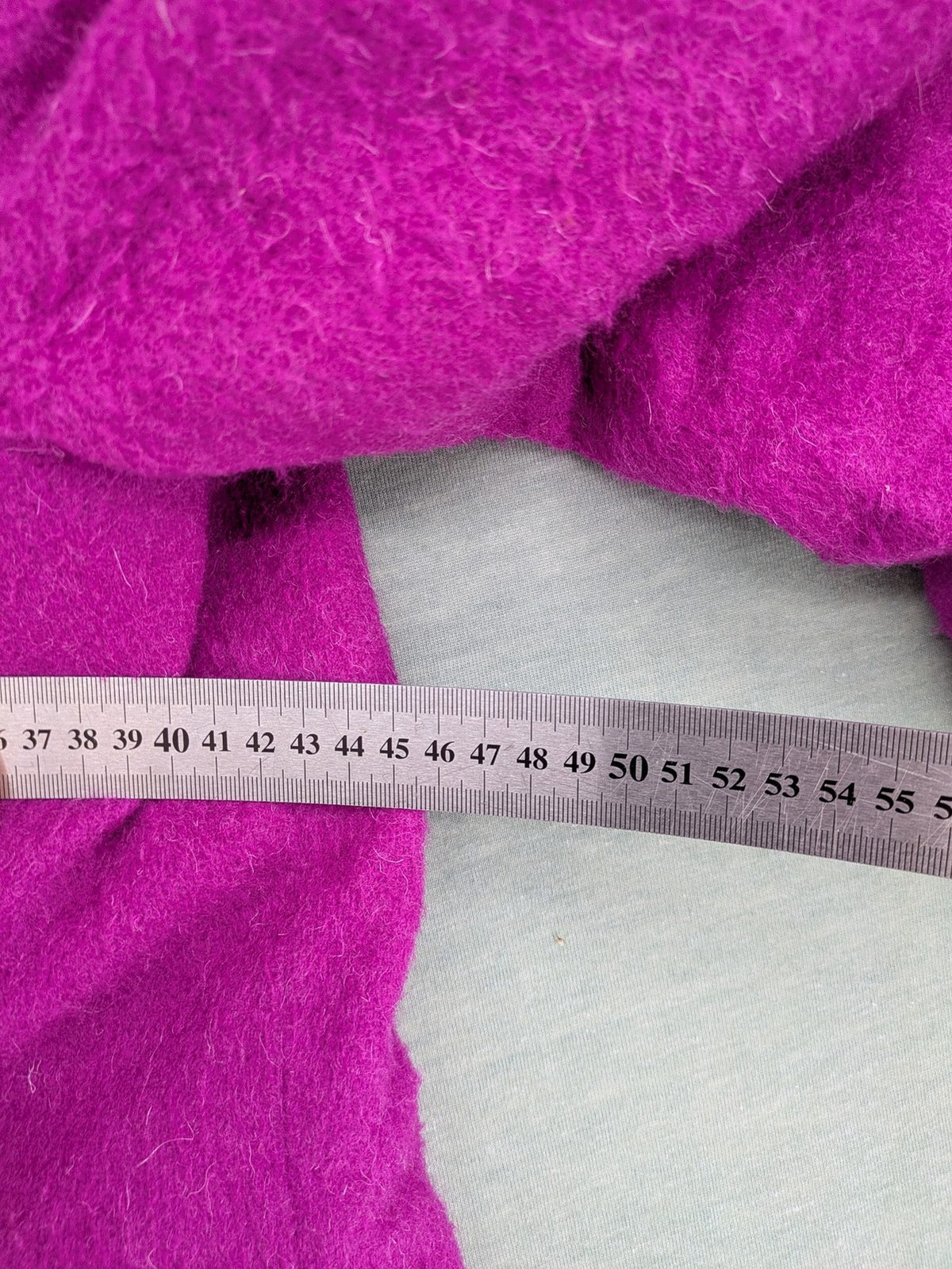 H&M purple coat classic collar vibrant fuchsia wool blend with button closure