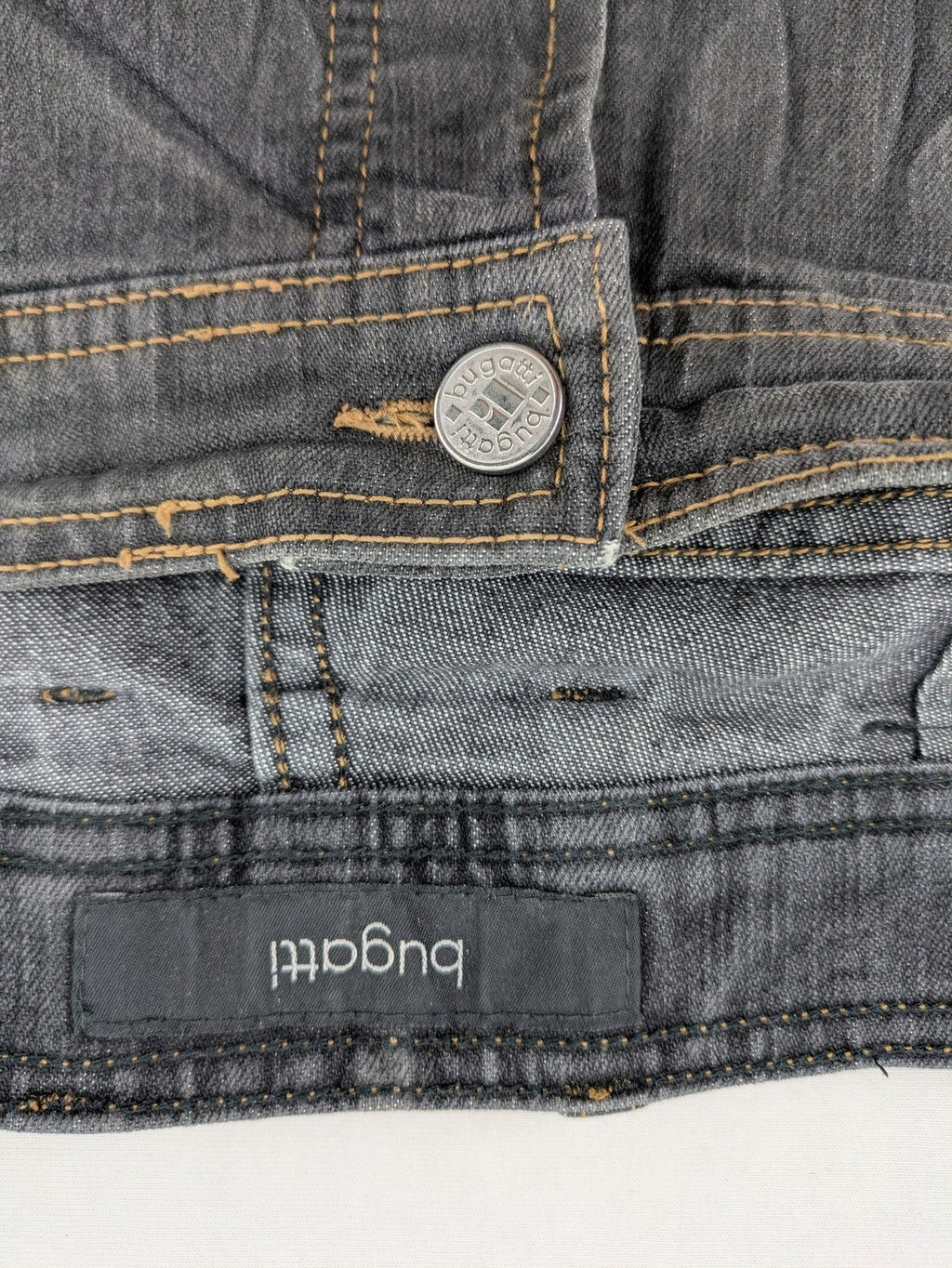 Bugatti straight jeans blue grey 5-pocket design with stretch denim material