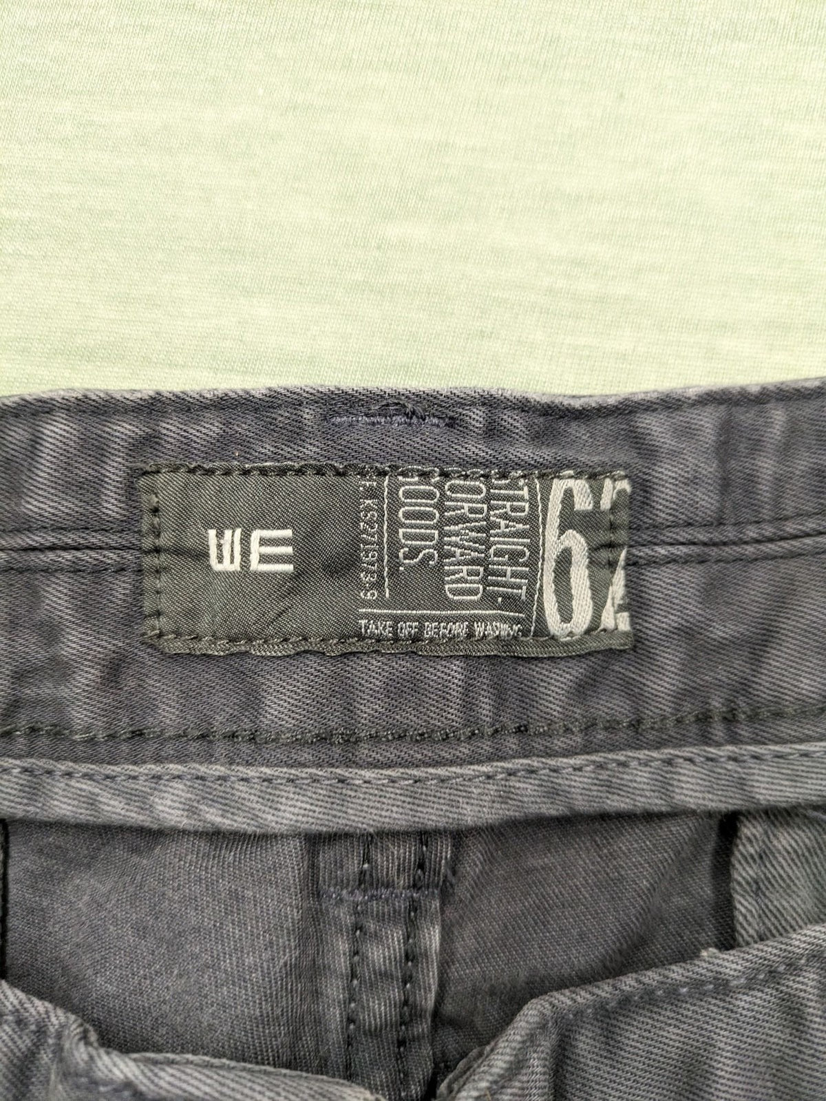 WE pink straight fit pants 100% cotton with zipper fly and belt loops.