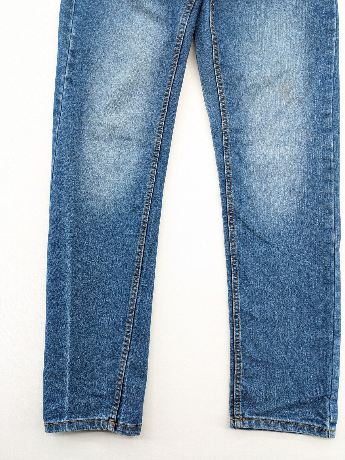 X-Mail blue straight jeans classic 5-pocket style with button closure and belt loops.