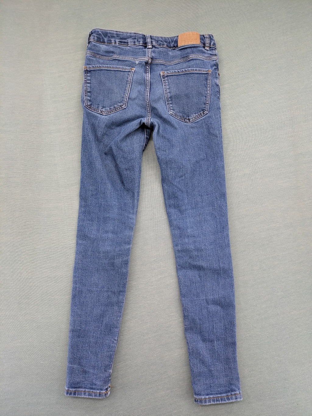 Zara Kids blue skinny jeans medium wash five-pocket design soft stretch denim