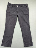 C&A grey straight jeans 5-pocket style with subtle rivets and stretch denim material.