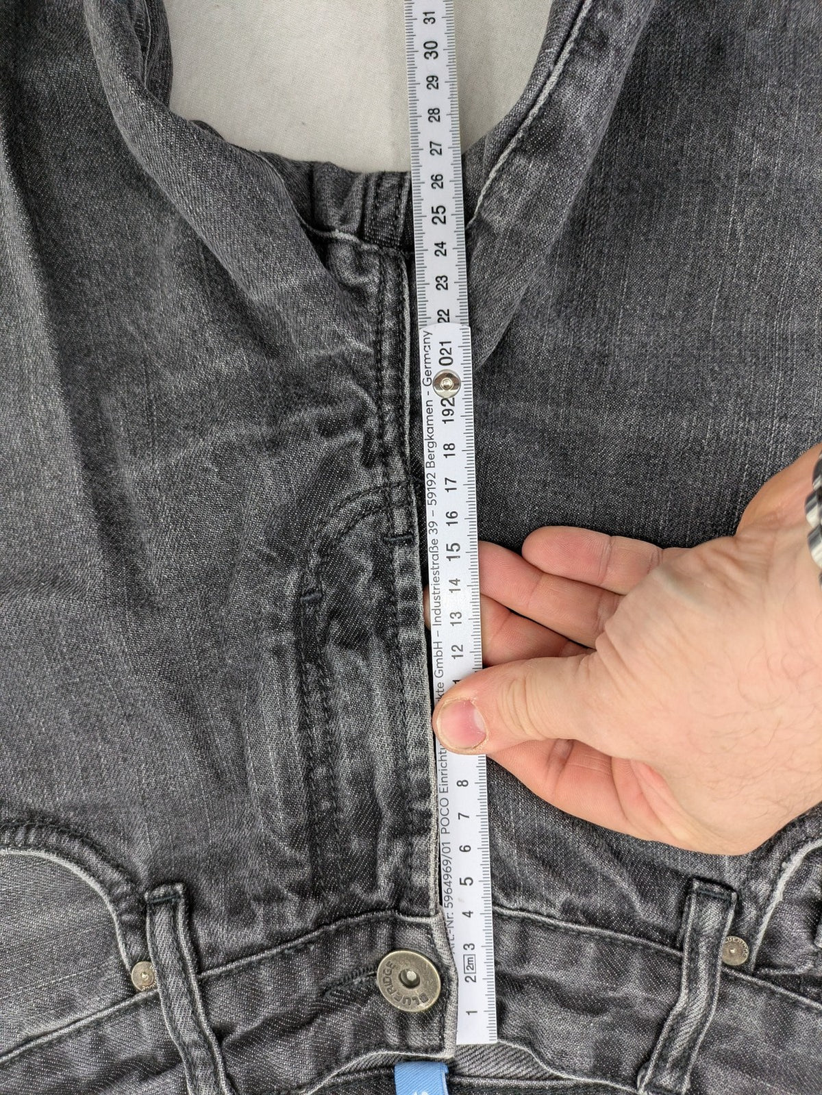 Blueridge grey straight jeans classic 5-pocket design cotton with button closure