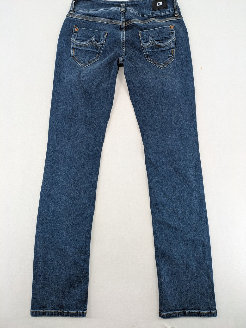 LTB blue straight jeans mid rise slim straight fit with stretch denim material