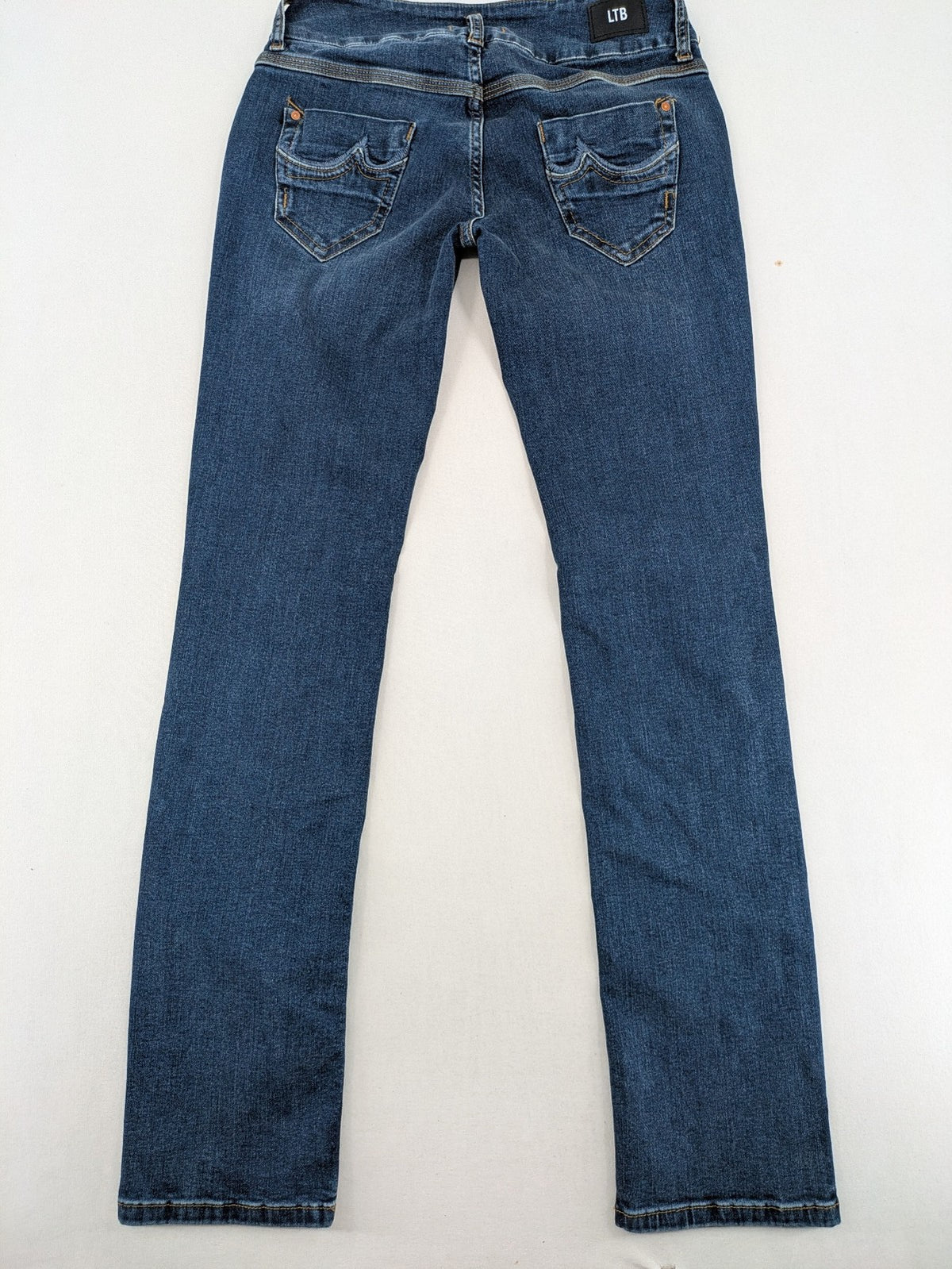 LTB blue straight jeans mid rise slim straight fit with stretch denim material