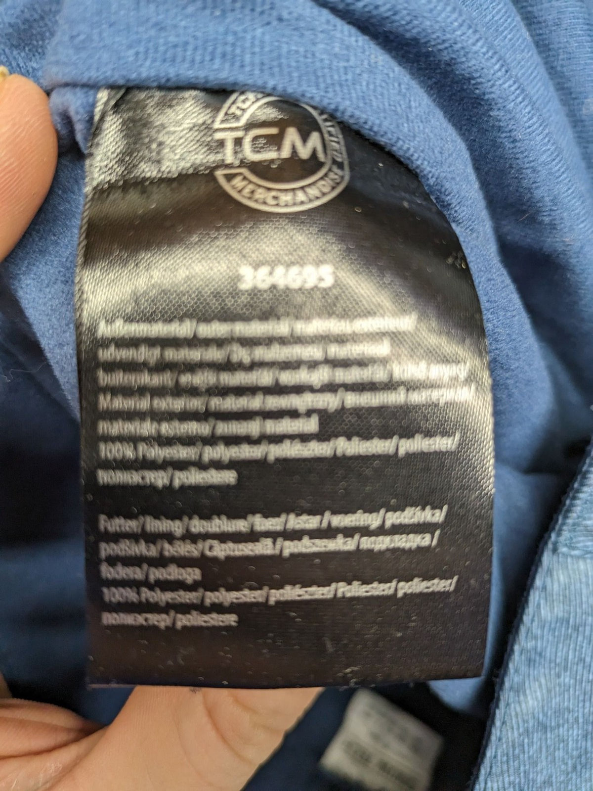 Snow Tech blue ski pants with modern denim look and durable polyester material.