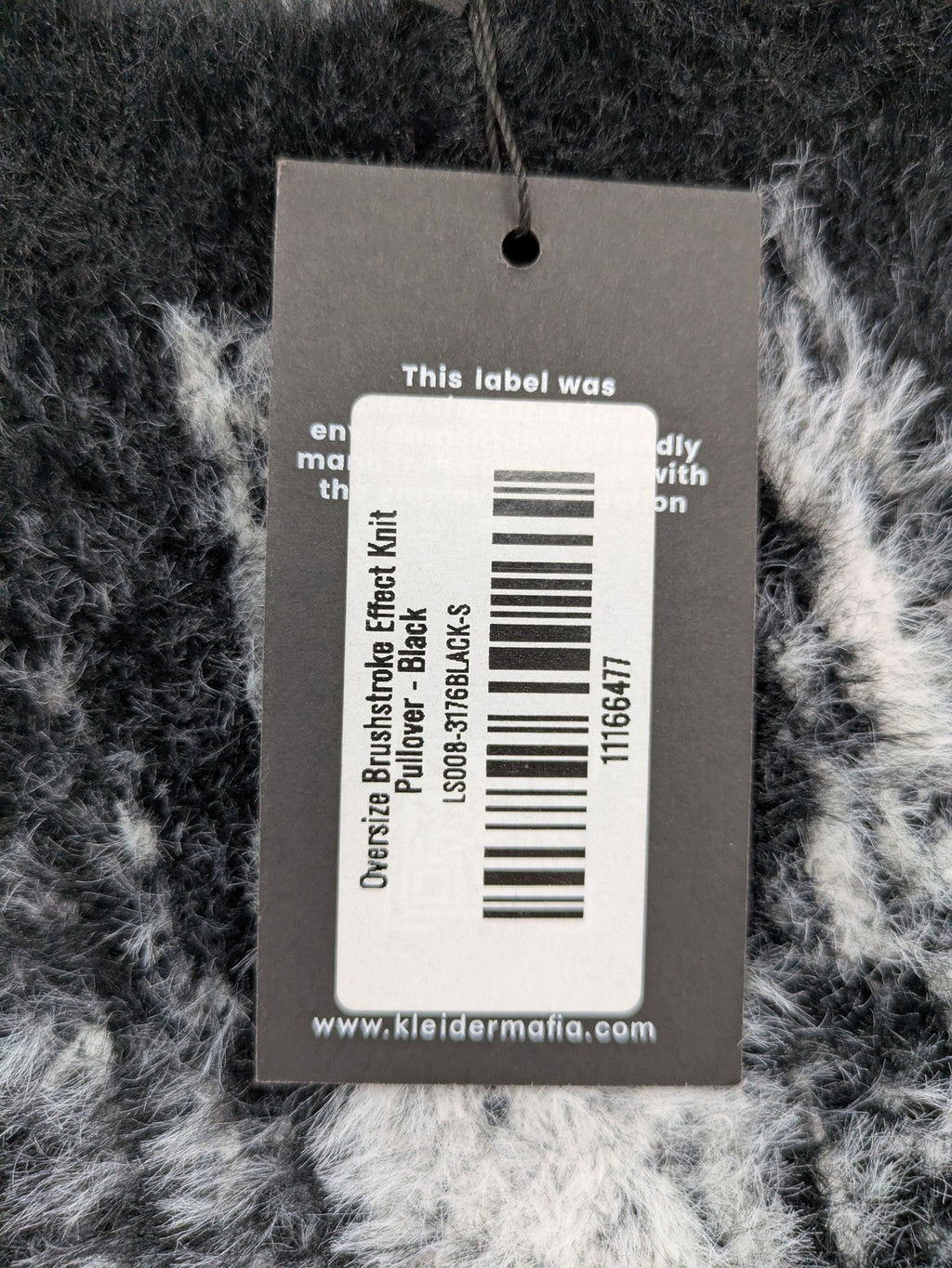 Mafia oversized turtle neck jumper black grey brushstroke pattern soft knit material