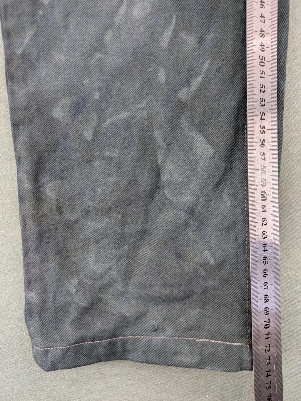 Lee straight jeans grey and white custom tie-dye acid wash with classic 5-pocket style.