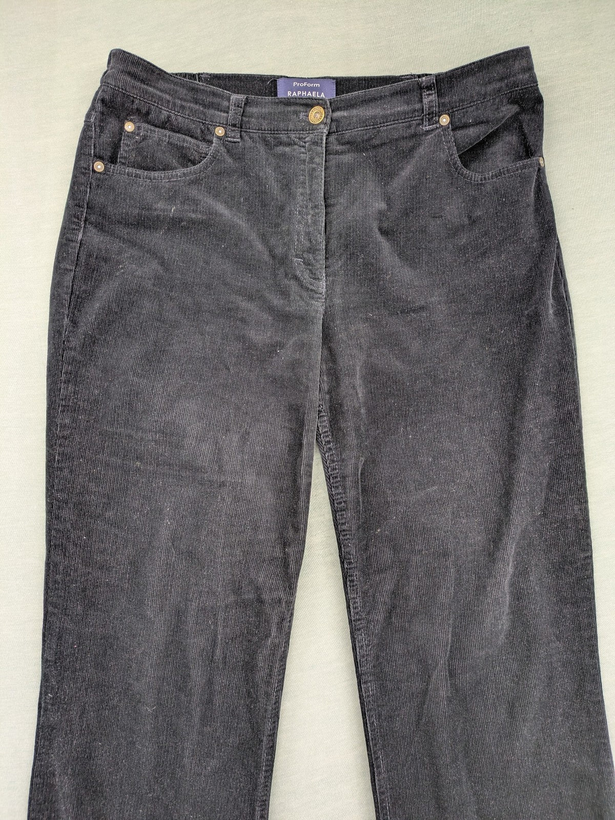 Raphaela by Brax black cord pants high waist 5-pocket design soft material