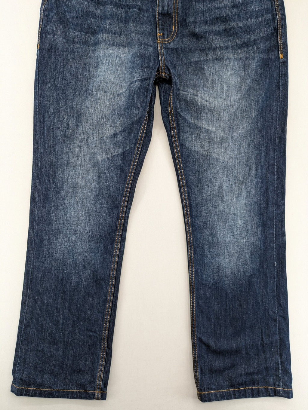 Denim 1982 blue straight jeans W36 L32 classic 5-pocket design cotton fabric