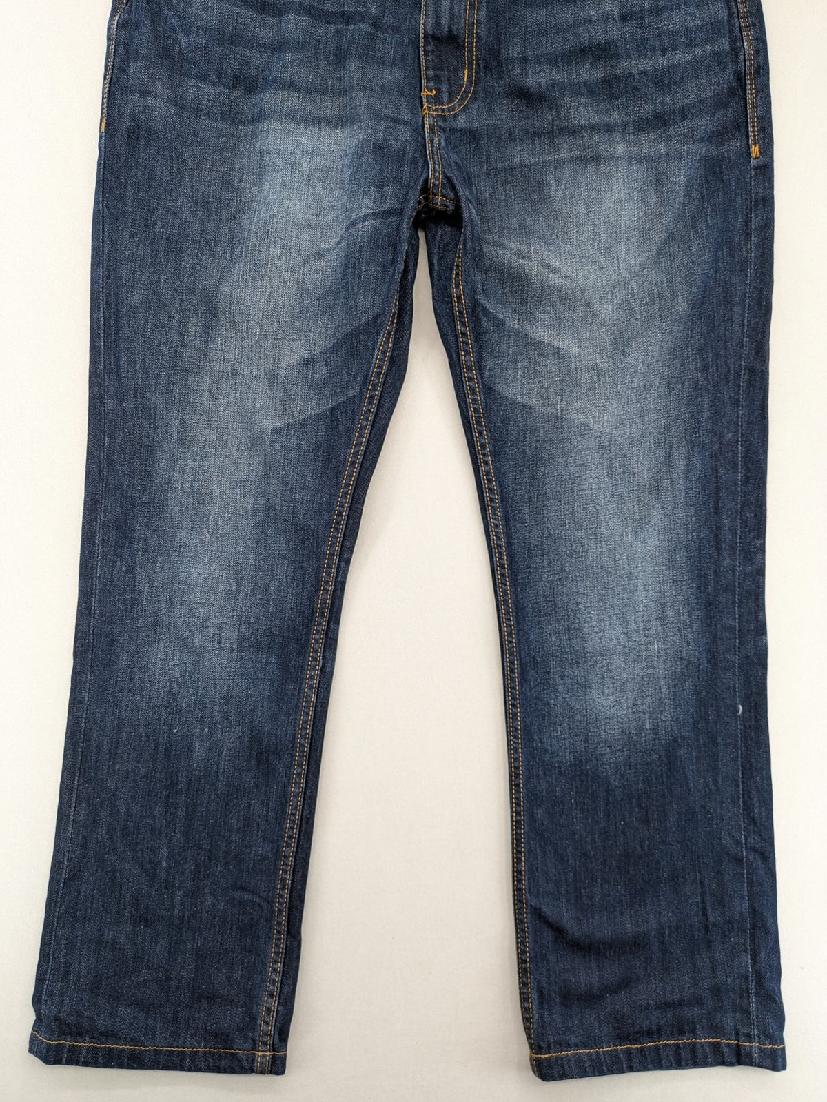 Denim 1982 blue straight jeans W36 L32 classic 5-pocket design cotton fabric