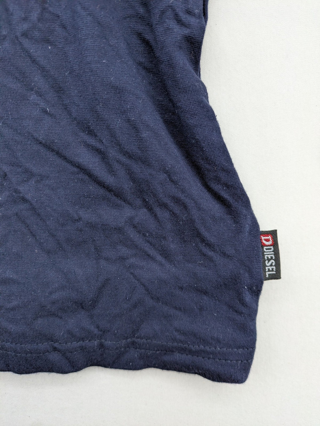Diesel long sleeve shirt blue with Denim Division logo graphic and classic fit.
