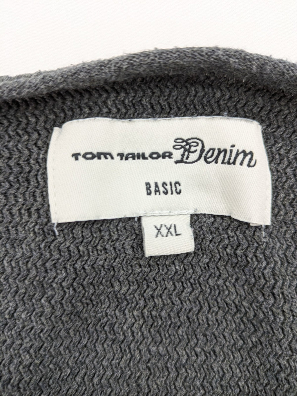 Tom Tailor Denim grey turtle neck jumper textured waffle knit 100% cotton