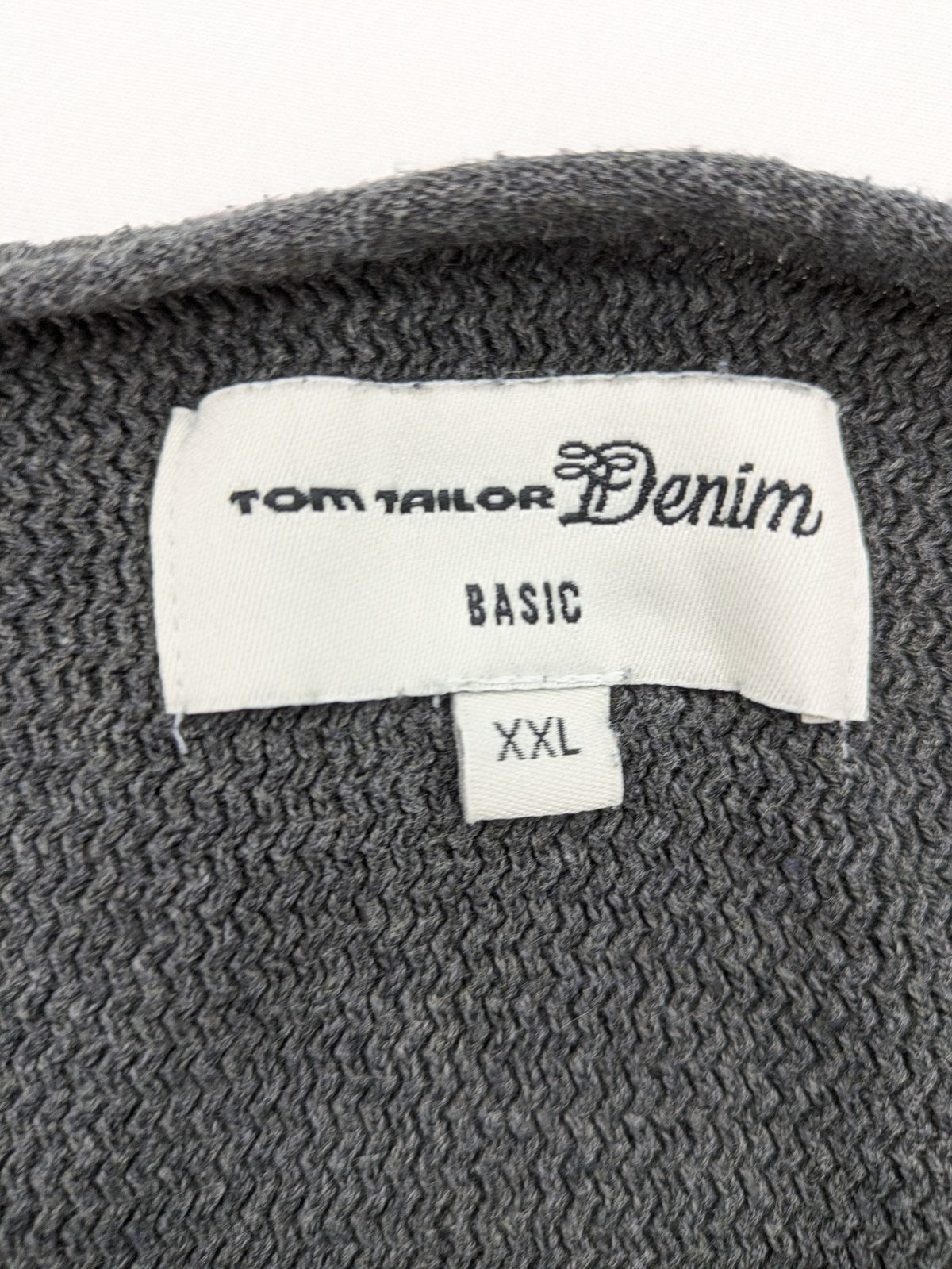 Tom Tailor Denim grey turtle neck jumper textured waffle knit 100% cotton