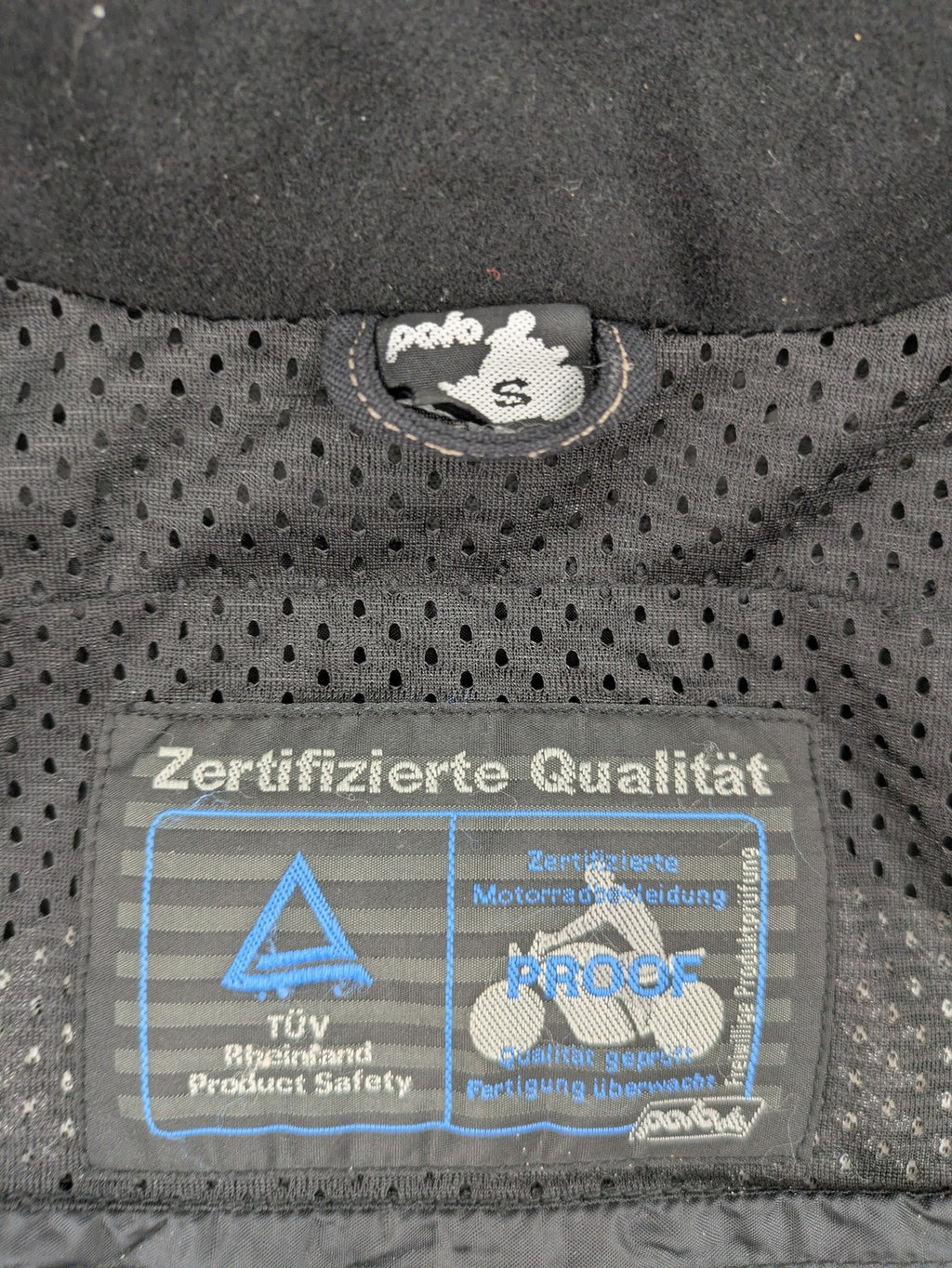 Polo multi biker jacket nylon with adjustable fit and multiple pockets.