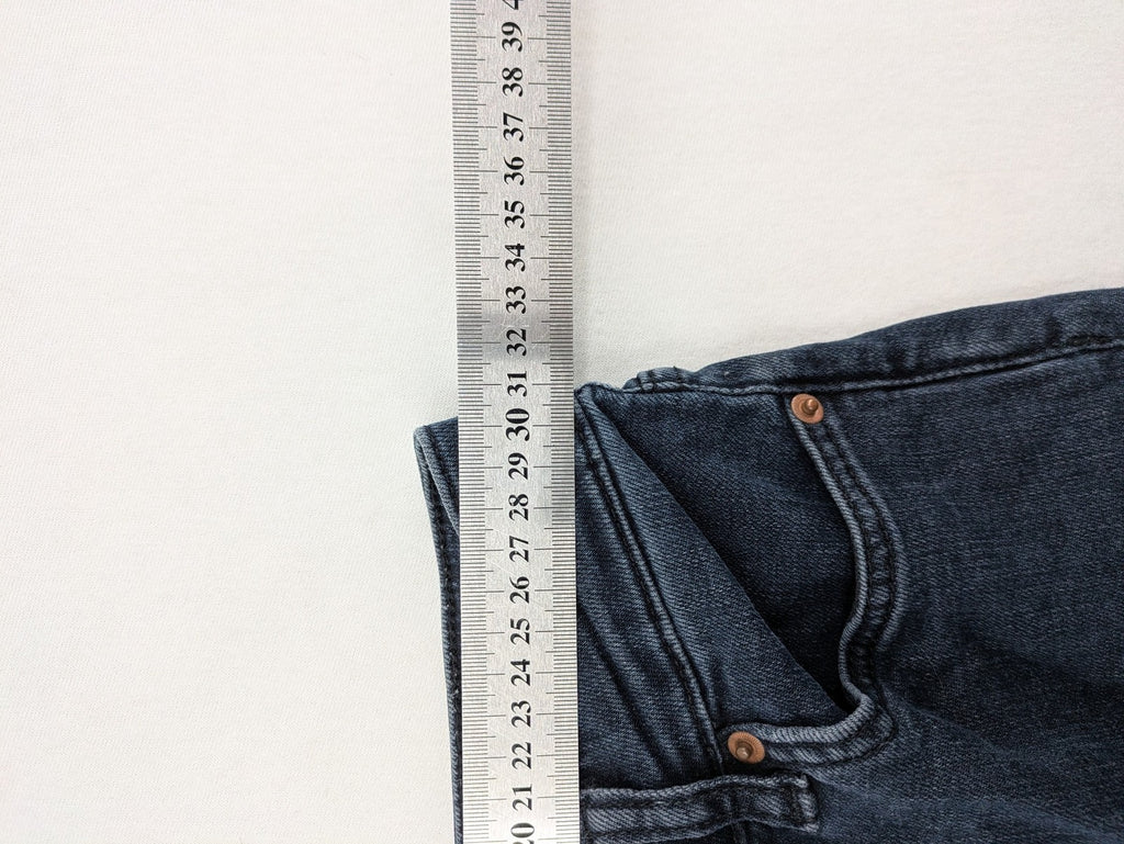 H&M blue skinny jeans high waist with classic 5-pocket design and stretch denim.