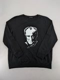 LC Waikiki black turtle neck jumper featuring Atatürk graphic print and signature.