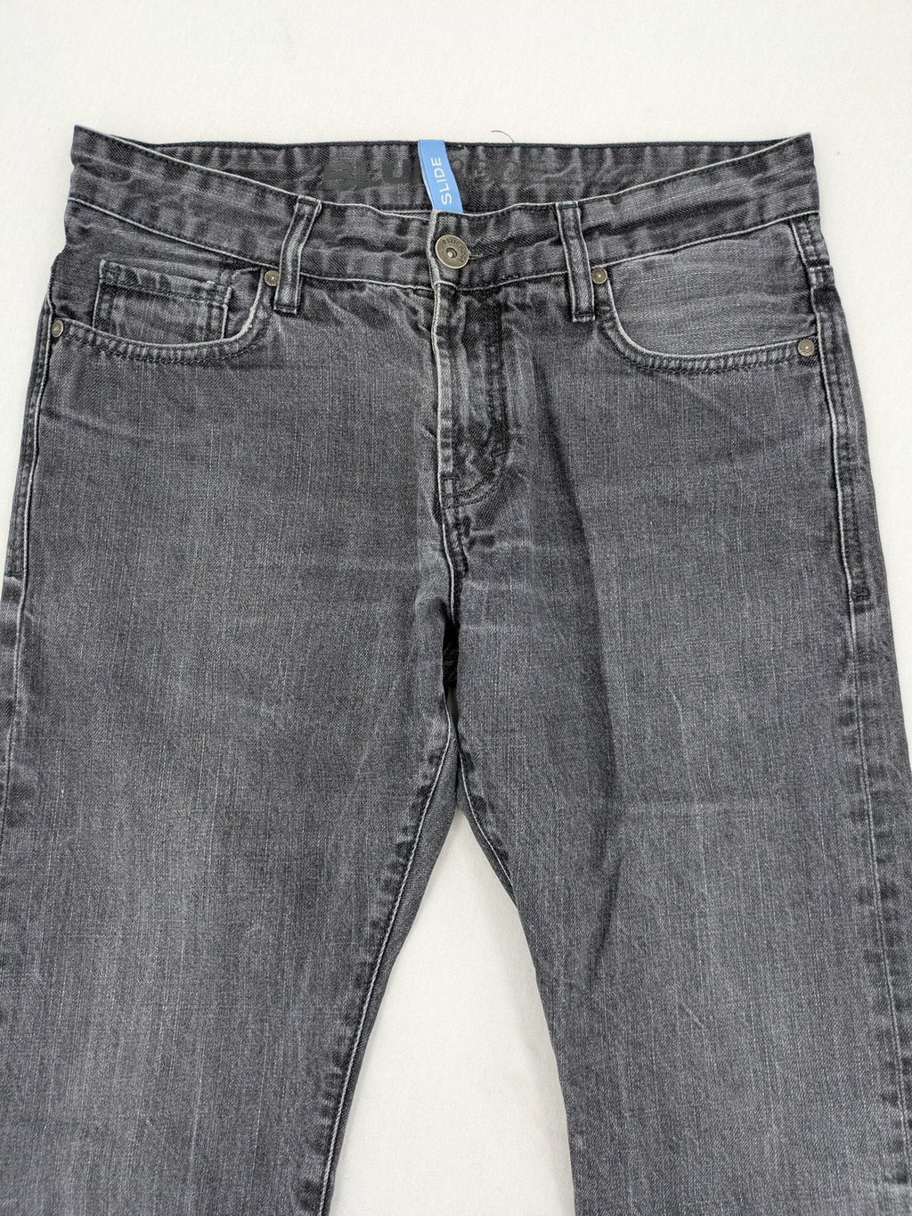 Blueridge grey straight jeans classic 5-pocket design cotton with button closure