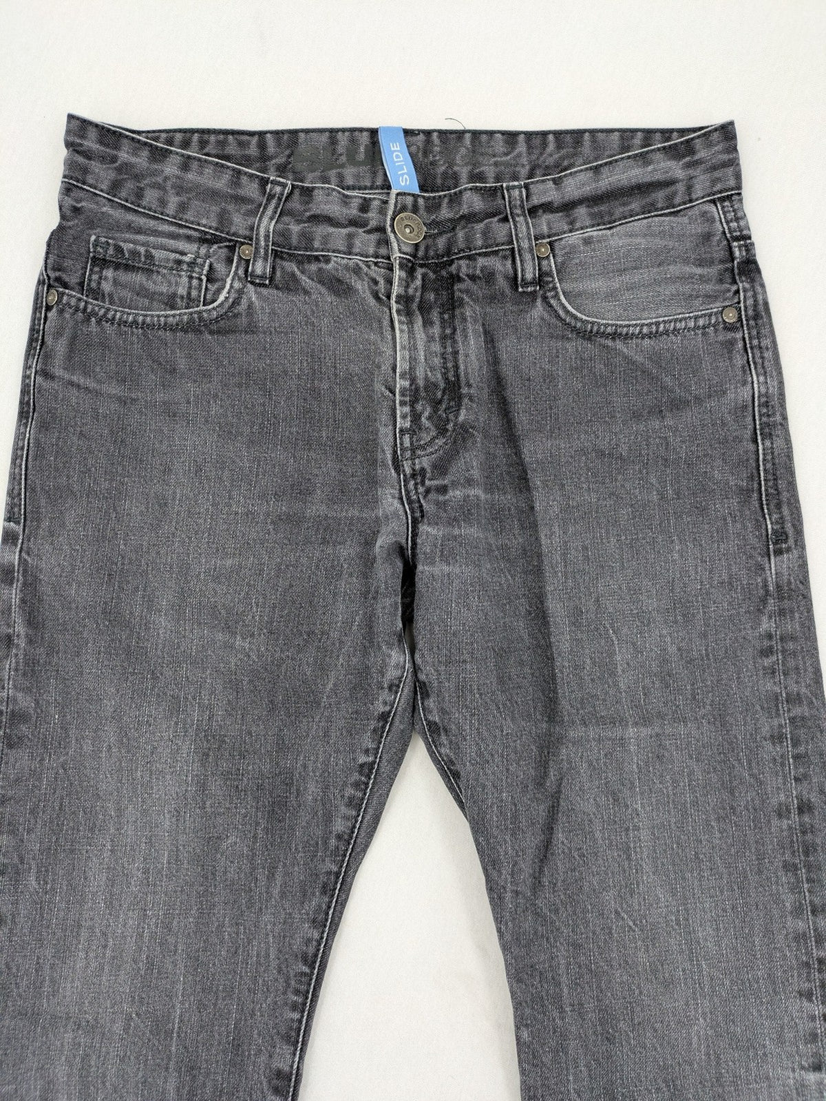 Blueridge grey straight jeans classic 5-pocket design cotton with button closure