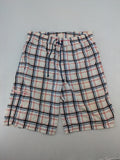 Crivit multi-coloured board shorts with classic check pattern and adjustable drawstring waistband.