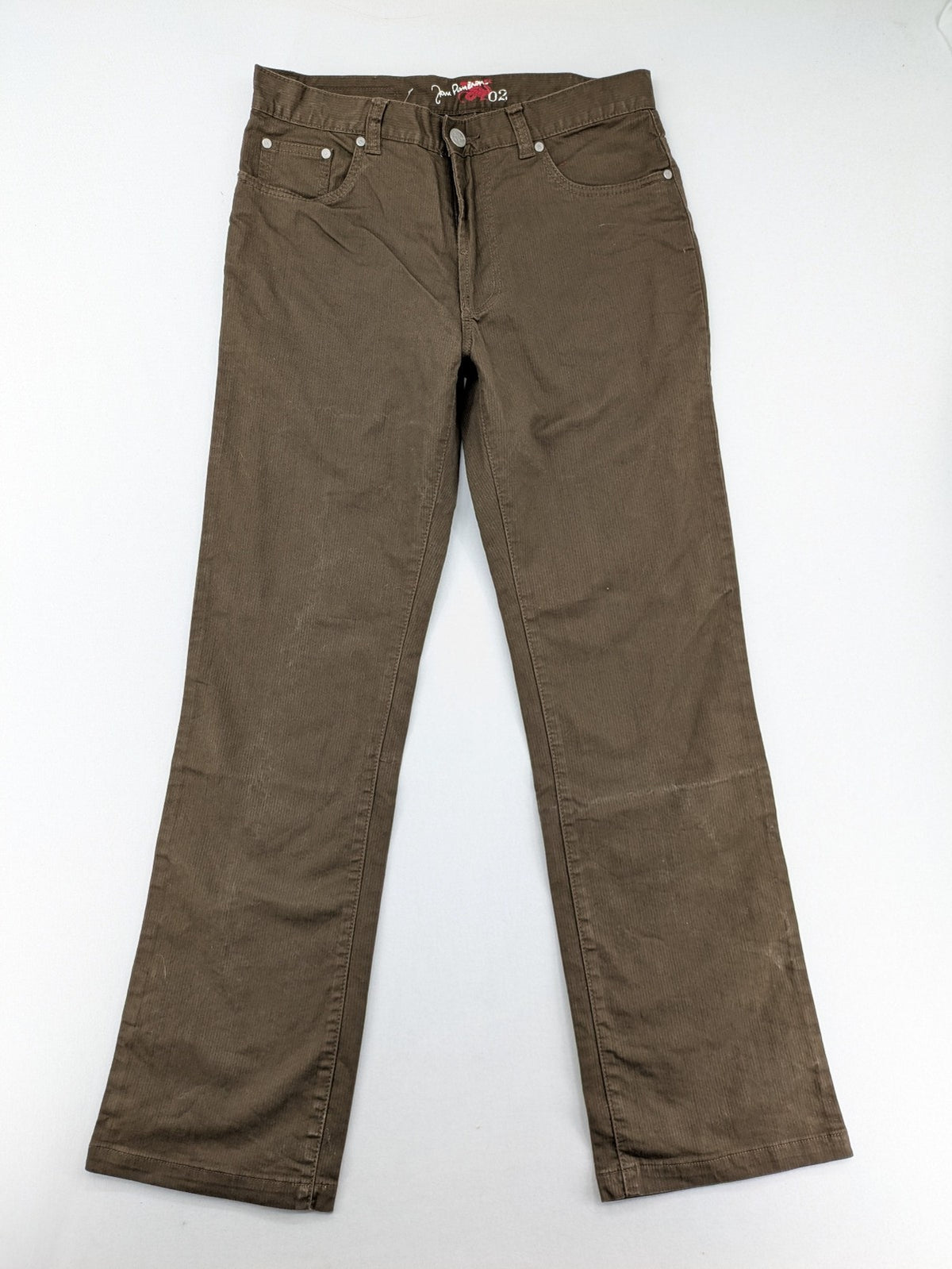 Jan Paulsen khaki straight jeans 5-pocket design soft corduroy material