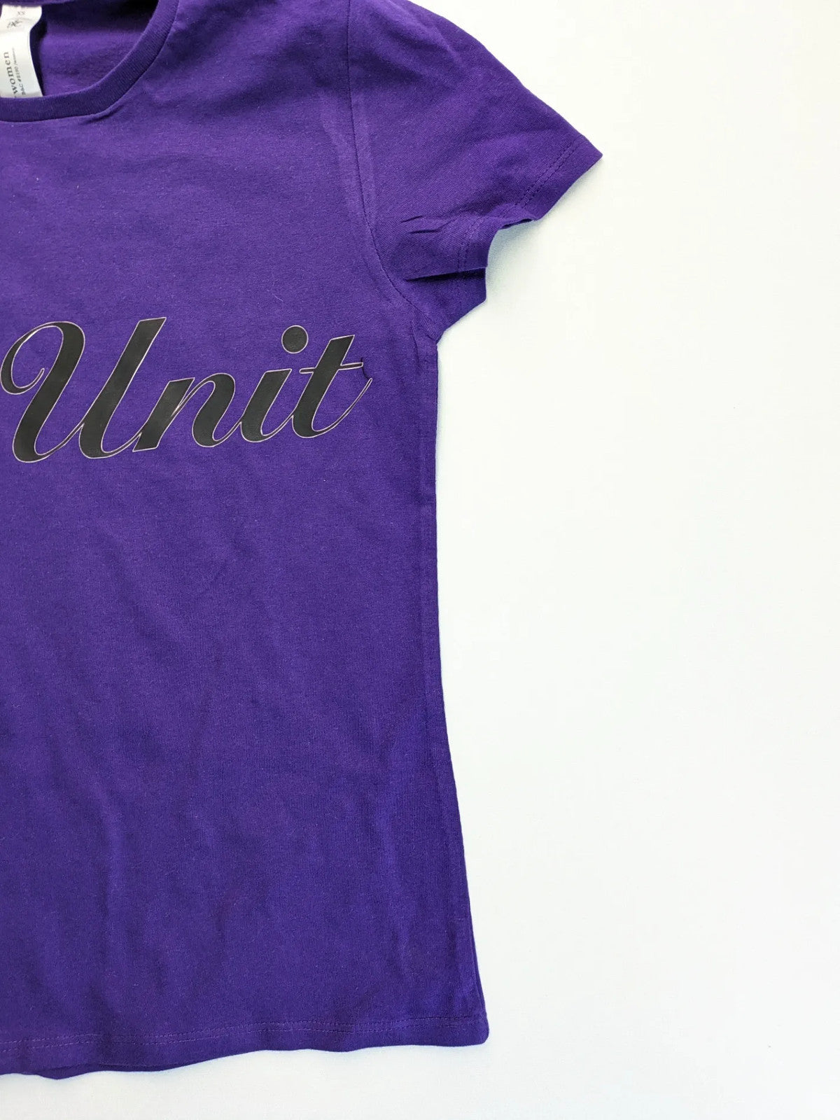 G-Unit gold and purple graphic T-shirt with raised black logo print.