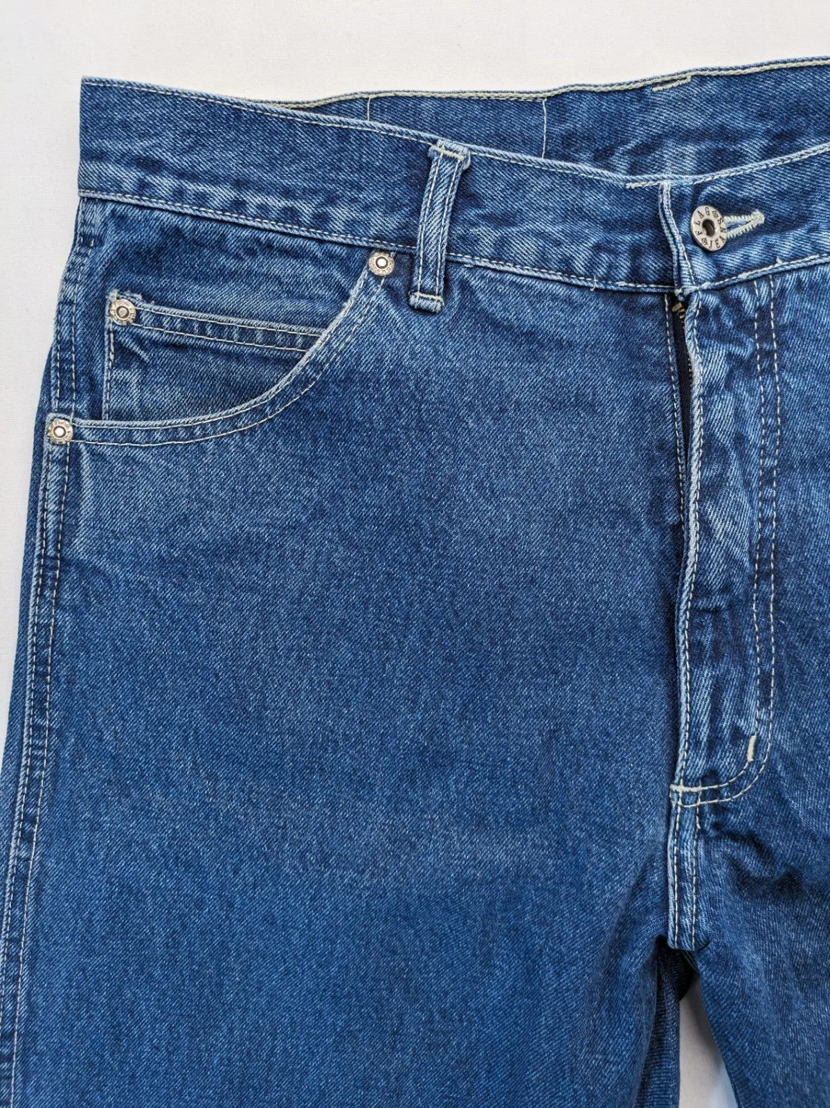 Flag Jeans blue straight leg jeans 5-pocket style robust denim classic wash