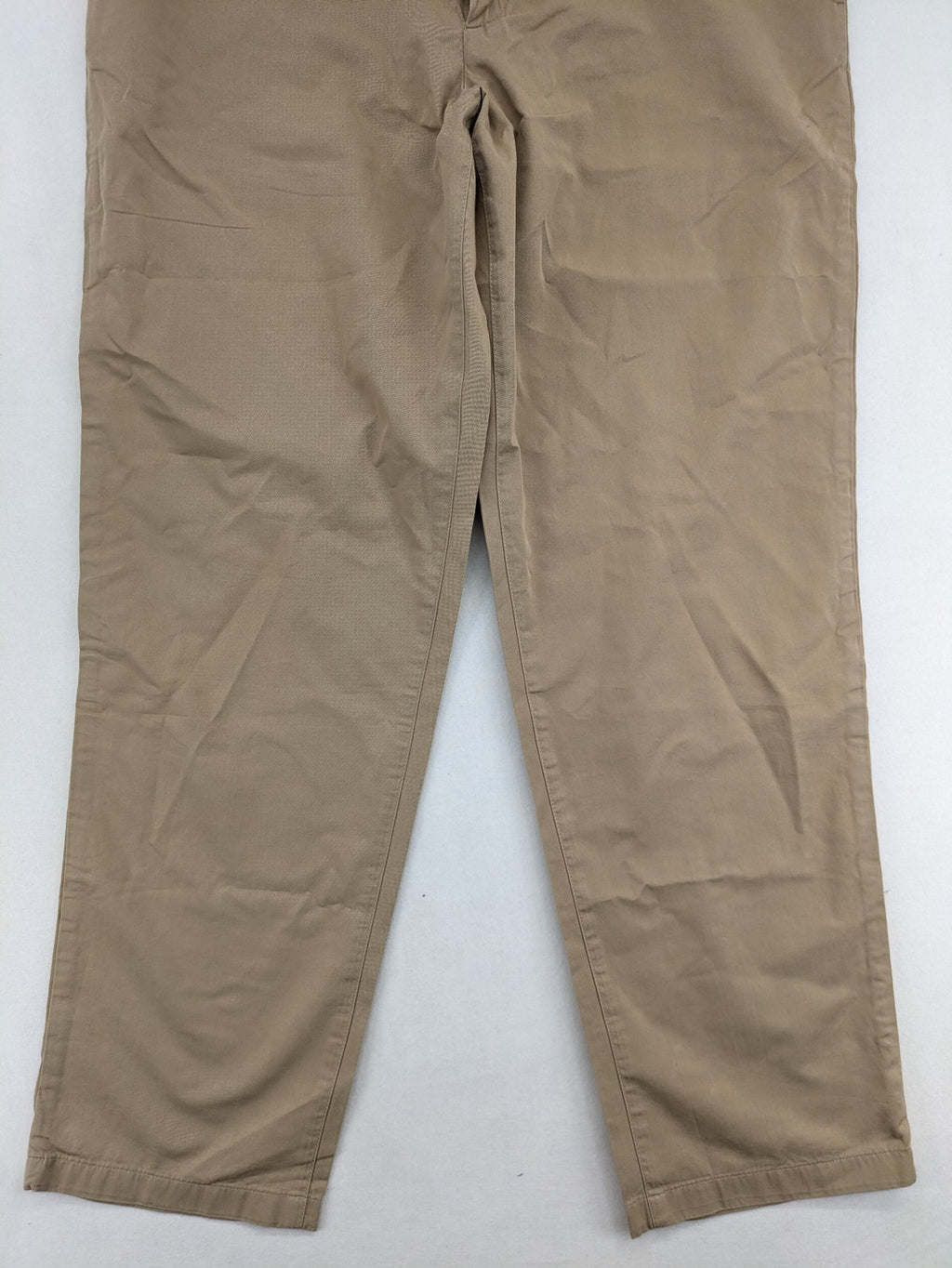 COS beige chino pants flat front straight cut cotton-lyocell blend