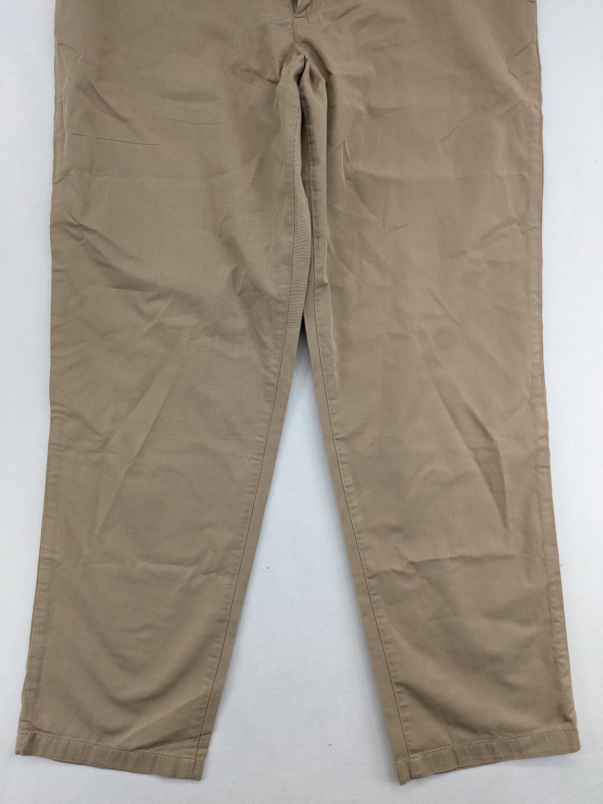 COS beige chino pants flat front straight cut cotton-lyocell blend