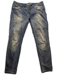 ONLY straight jeans orange pink distressed look with classic 5-pocket design and zipper.