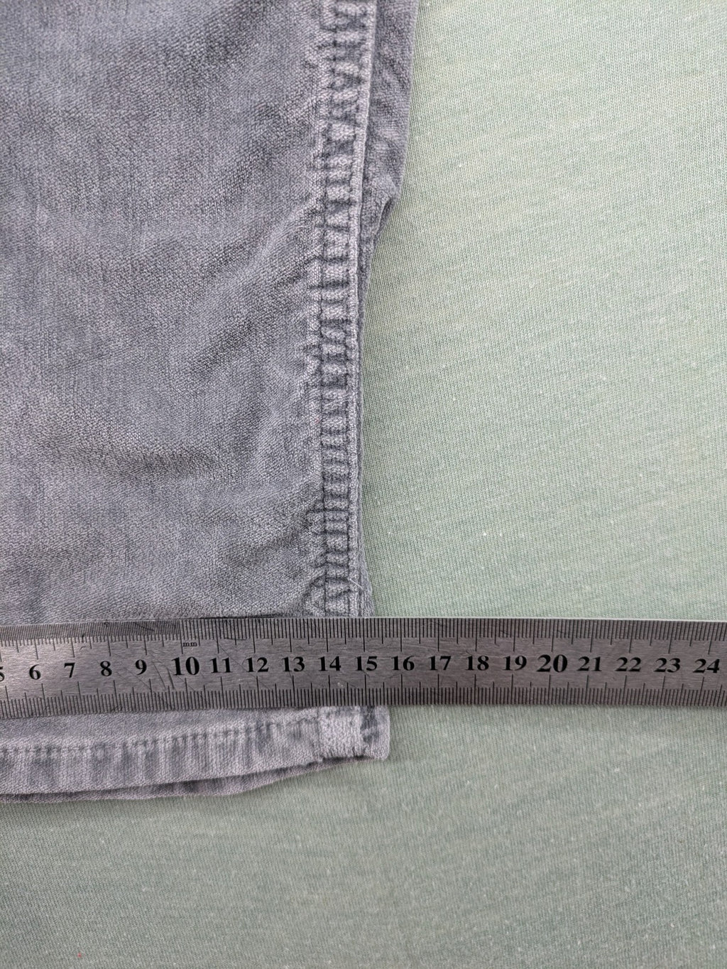 Eddie Pen grey cord pants 5-pocket design stretch cotton fabric