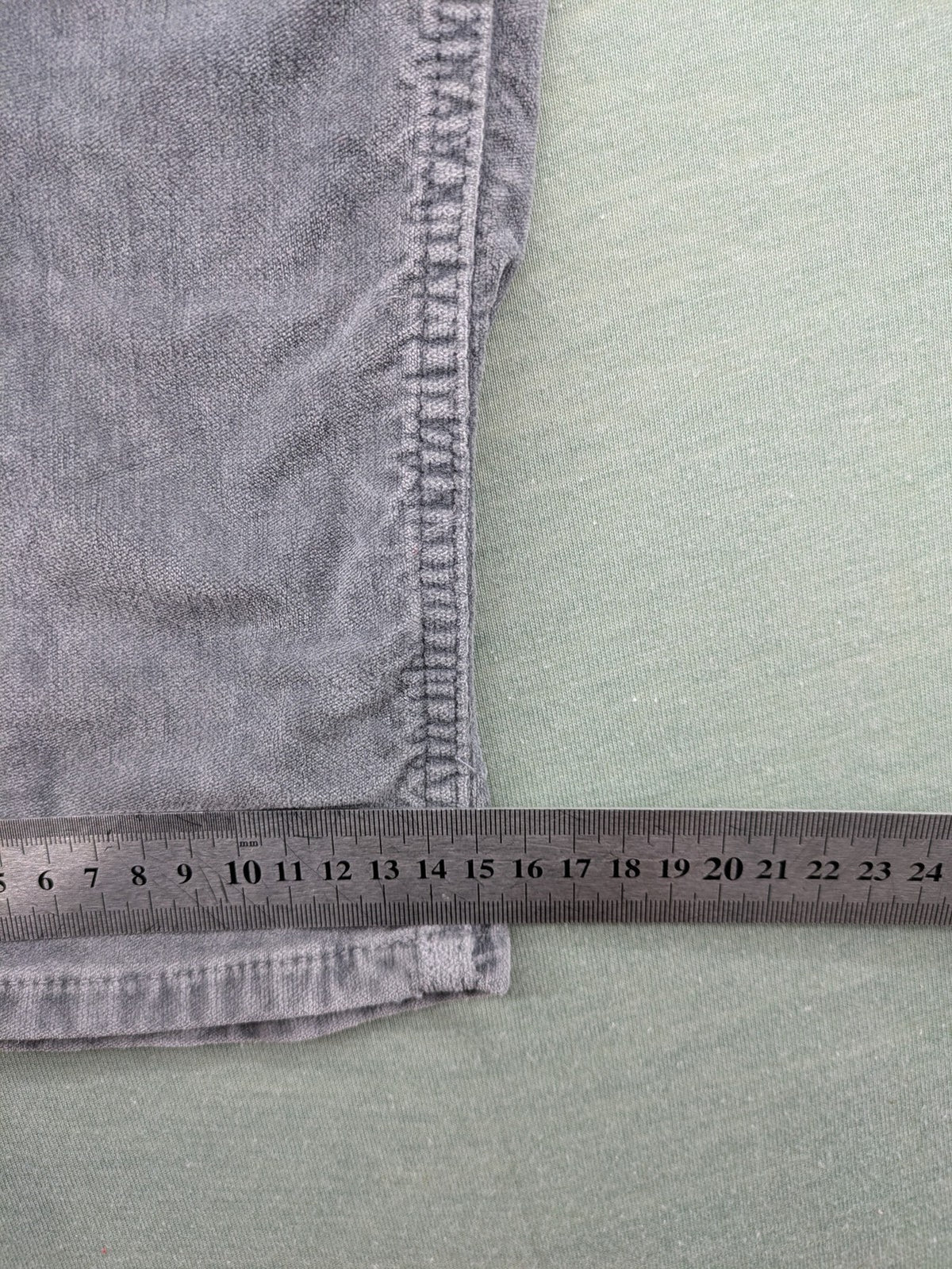 Eddie Pen grey cord pants 5-pocket design stretch cotton fabric
