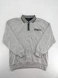 Danilo turtle neck jumper grey melange with black zipper and ribbed cuffs.