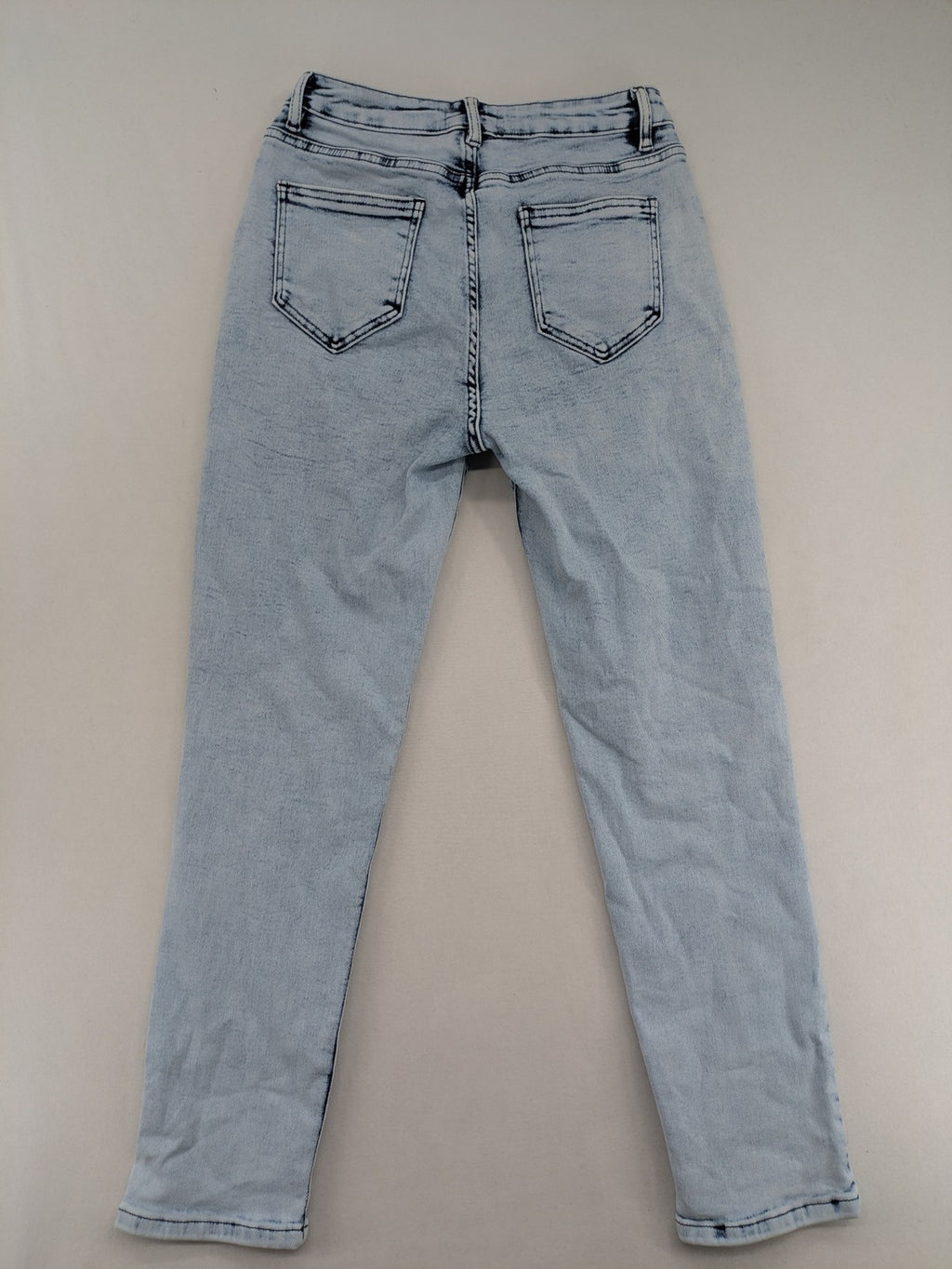 My Bestiny blue straight jeans acid wash finish five-pocket design stretchy cotton blend