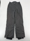 GEF black ski pants size 40, insulated, featuring zippered cuffs and snow gaiters.